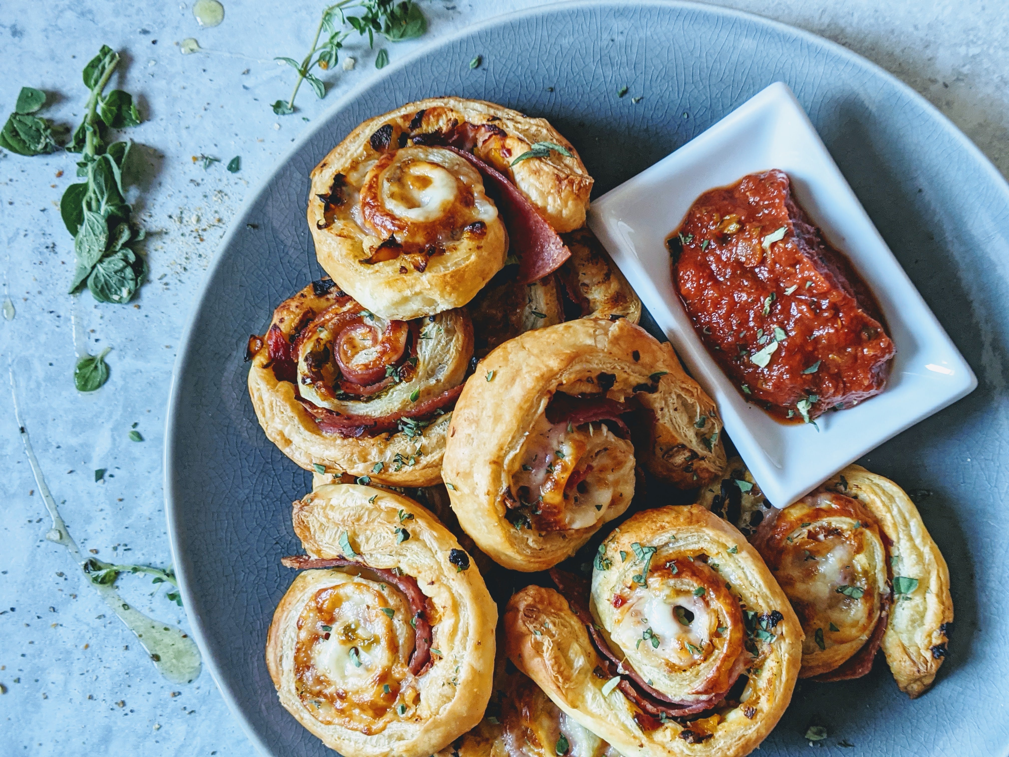 Stromboli Pinwheels with All-Purpose Crunchy Chili Oil